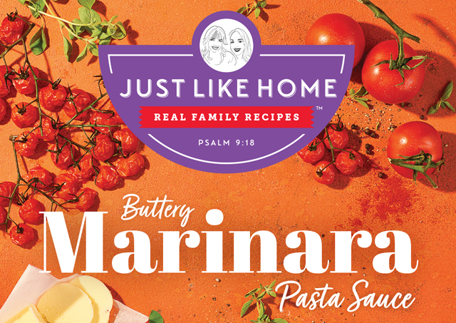 Just Like Home Real Family Recipes, Buttery Marinara Pasta Sauce