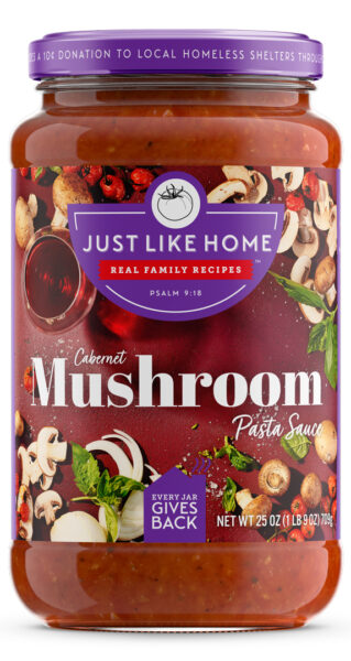 Just Like Home Real Family Recipes, Mushroom Cabernet Pasta Sauce